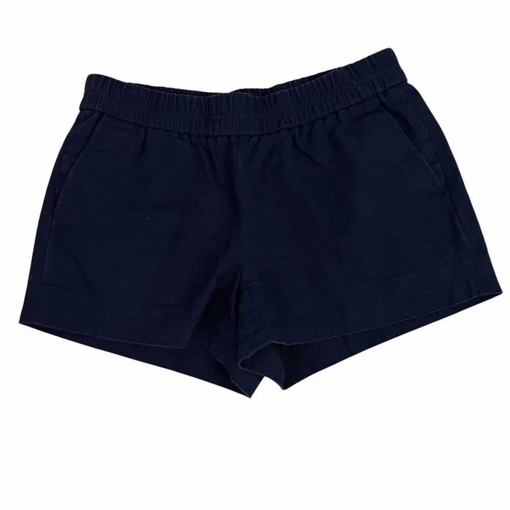 J Crew Pull On Shorts size 4 Cotton Dark Blue